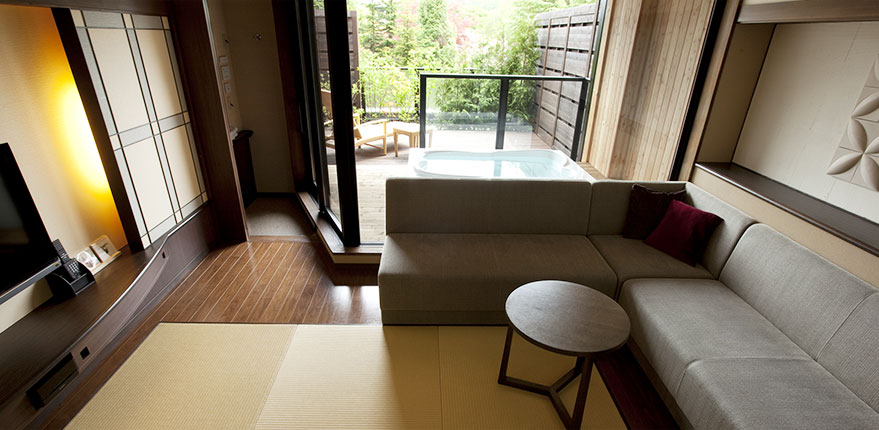 Japanese & Western Room with Private Open-Air Bath