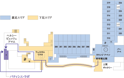 パティシエラボへのマップ